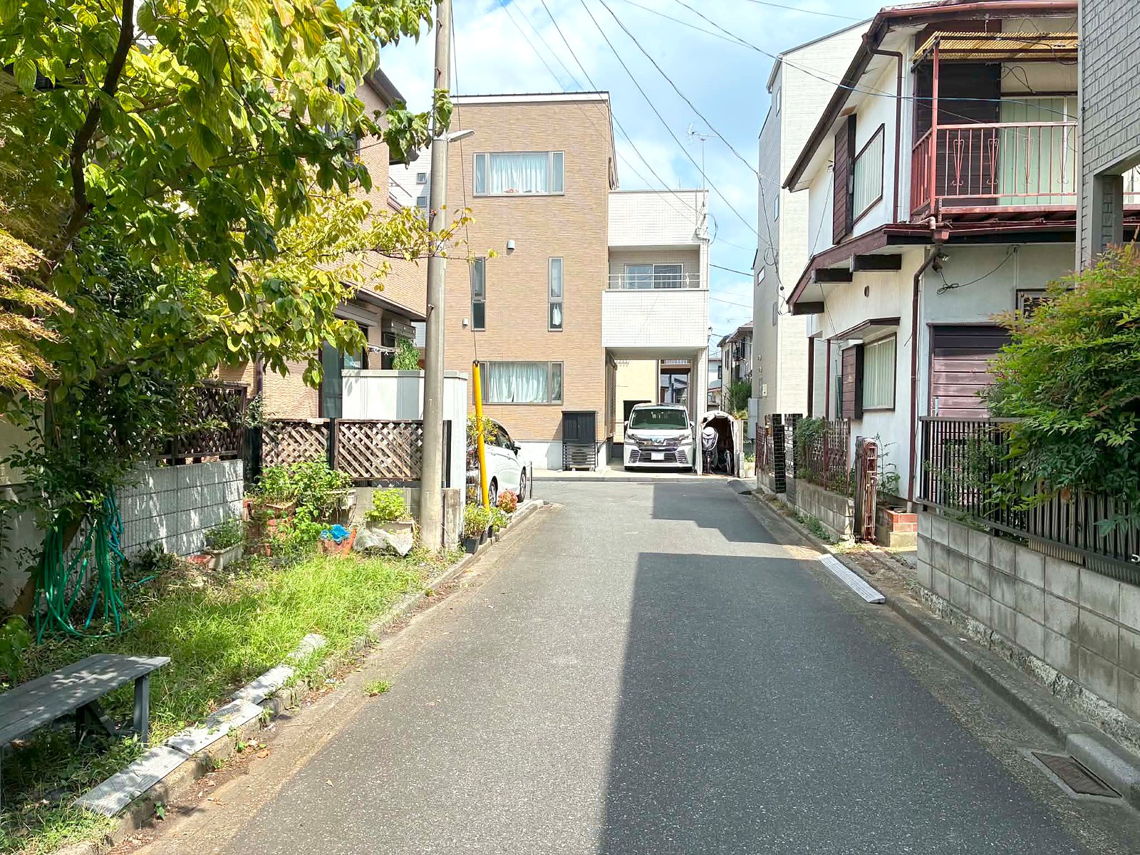 前面道路（物件は右手）